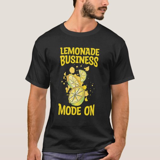 レモネードビジネスモードオン引用文のレモネードスタ Tシャツ (正面)