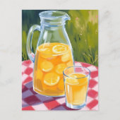 レモネードピクニック | レモン絵を描実 ポストカード (正面)