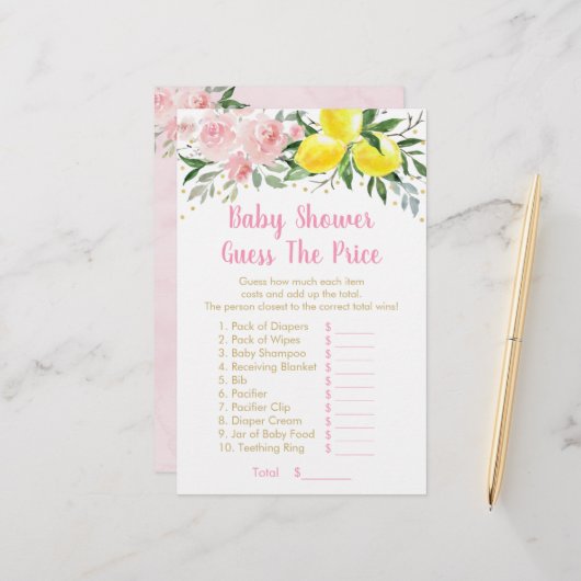 レモネードピンク金ゴールドフローラはプライスゲームを推測 (正面/裏面インサイチュ)