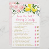 レモネードピンク金ゴールドフローラ誰がゲームを言ったか推測 (正面/裏面)