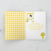 レモネードブラウンヘアボーイハッピーバースデー カード (内部)