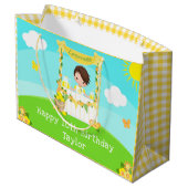 レモネードブラウンヘアボーイハッピーバースデー ラージペーパーバッグ (裏面アングル)