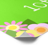 レモネードブロンドヘアガール誕生日ウェルカム ポスター (角)