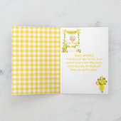 レモネードブロンドヘアボーイハッピーバースデー カード (内部)