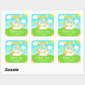 レモネードブロンドヘアボーイ誕生日サンキューユー スクエアシール (シート)