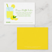 レモネードベビーシャワーおむつラッフルチケット エンクロージャーカード (正面/裏面)