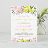 レモネードメインスクイーズピンクフローラブライダルシャワー 招待状 (スタンド正面)