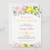 レモネードメインスクイーズピンク金ゴールドブライダルシャワー 招待状 (正面)