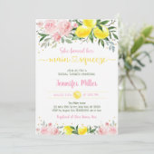 レモネードメインスクイーズピンク金ゴールドブライダルシャワー 招待状 (スタンド正面)