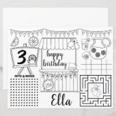 レモネードランチョンマット、ピンクレモネード活動シート (正面/裏面)