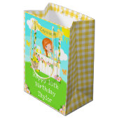 レモネードレッドヘアガールハッピーバースデー ミディアムペーパーバッグ (裏面アングル)