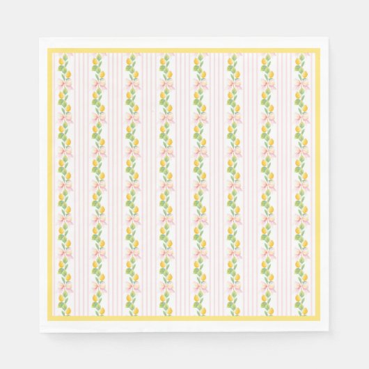 レモネードレモンの誕生日ナプキンスgrandmillennial スタンダードランチョンナプキン (正面)