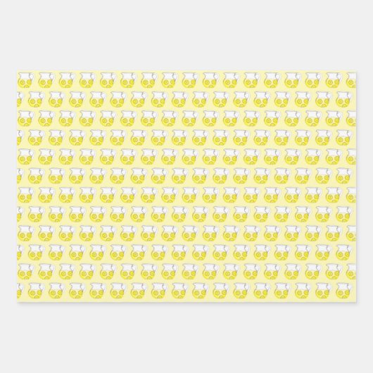 レモネードレモンアードピッチャー柑橘類フルーツドリンクを作る ラッピングペーパーシート (正面)