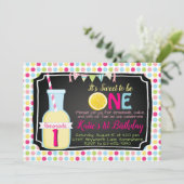 レモネードレモンサマーバースデーパーティ招待状 招待状 (スタンド正面)