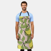 レモネード日:ヴィンテージ分岐パターン エプロン (着用した状態)