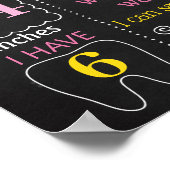 レモネード最初の誕生日の黒板サイン ポスター (角)