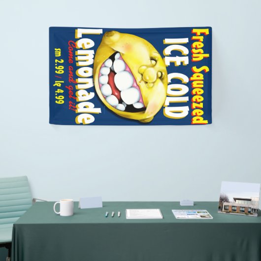 レモネード立場のカスタマイズ可能な広告の広告宣伝 横断幕 (トレードショー)