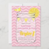 レモネード誕生日ガール 招待状 (正面)