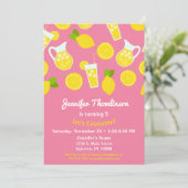 レモネード誕生日招待状ピンクサマーレモン 招待状 (スタンド正面)