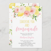 レモネード赤ちゃんシャワー 招待状 (正面/裏面)