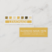 レモネード顧客モダン評価(正方形) ロイヤリティカード (正面/裏面)