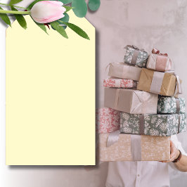 レモネード黄無地の色 |クラシックエレガント ギフトタグ