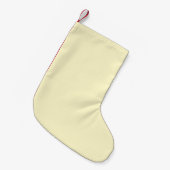 レモネード黄無地の色 |クラシックエレガント スモールクリスマスストッキング (正面 (吊り時))