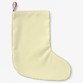 レモネード黄無地の色 |クラシックエレガント スモールクリスマスストッキング (正面)