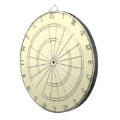 レモネード黄無地の色 |クラシックエレガント ダーツボード (正面右)