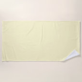 レモネード黄無地の色 |クラシックエレガント ビーチタオル (正面)