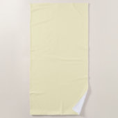 レモネード黄無地の色 |クラシックエレガント ビーチタオル (正面)