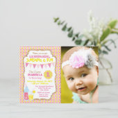 レモネード1st誕生日パーティー写真レモネードパーティー 招待状 (スタンド正面)