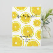 レモネード·オープン·デイ·招待状。フルーツスタンドカード 招待状 (スタンド正面)