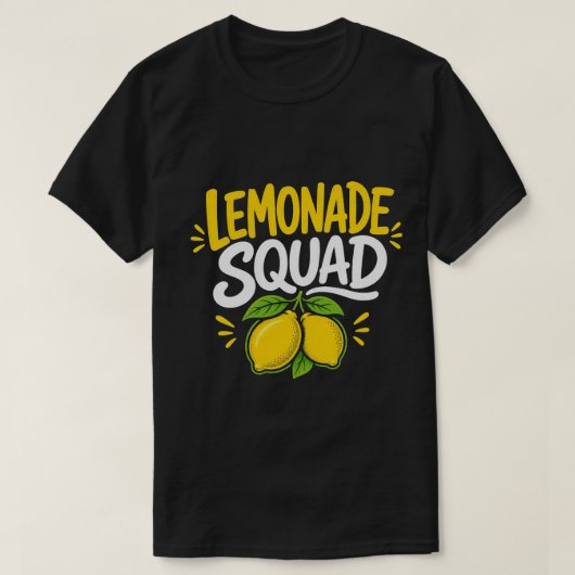 レモネード・スカッド 夏の楽しいデザイン Tシャツ (デザイン正面)