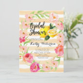 レモネード ブライダルシャワー 招待状 水彩 (スタンド正面)