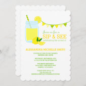 レモネードSip and Seeパーティー 招待状 (正面/裏面)