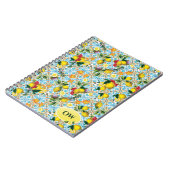 レモパーソナライズされたンエレガントモノグラム ノートブック (左側)