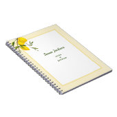 レモパーソナライズされたンシトラスボタニカル ノートブック (右側)