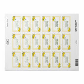 レモパーソナライズされたンシトラスボタニカル ラベル (フルシート)