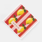 レモパーソナライズされたンストライプパタンイエローレモン (コーナー)