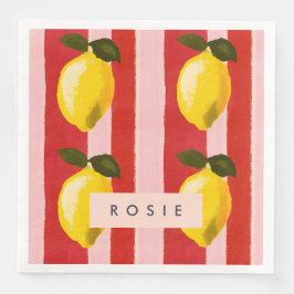 レモパーソナライズされたンストライプパタンイエローレモン