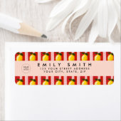 レモパーソナライズされたンストライプパタンイエローレモン ラベル (インサイチュ)