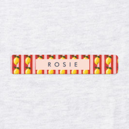 レモパーソナライズされたンストライプパタンイエローレモン ラベル