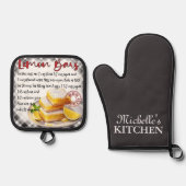 レモパーソナライズされたンバーベーキングレシピ 鍋つかみ&鍋敷きセット (正面)