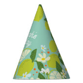 レモパーソナライズされたンフローラ誕生日パーティーハット パーティーハット (右)