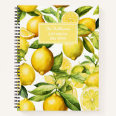 レモパーソナライズされたンレシピ ノートブック (正面)
