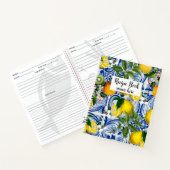 レモパーソナライズされたン地中海のレシピ本 ノートブック (内部)