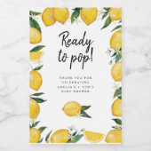 レモポップ・アートのンをテーマにした赤ちゃん ワインラベル (シングルラベル)