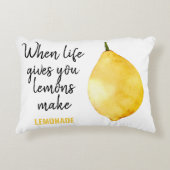 レモモダンンおもしろいイエロー引用文 アクセントクッション (正面)