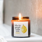 レモモダンンおもしろいイエロー引用文 スクエアシール